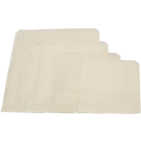 10x10" Sulphite Paper Bag Unstrung White x 1000
