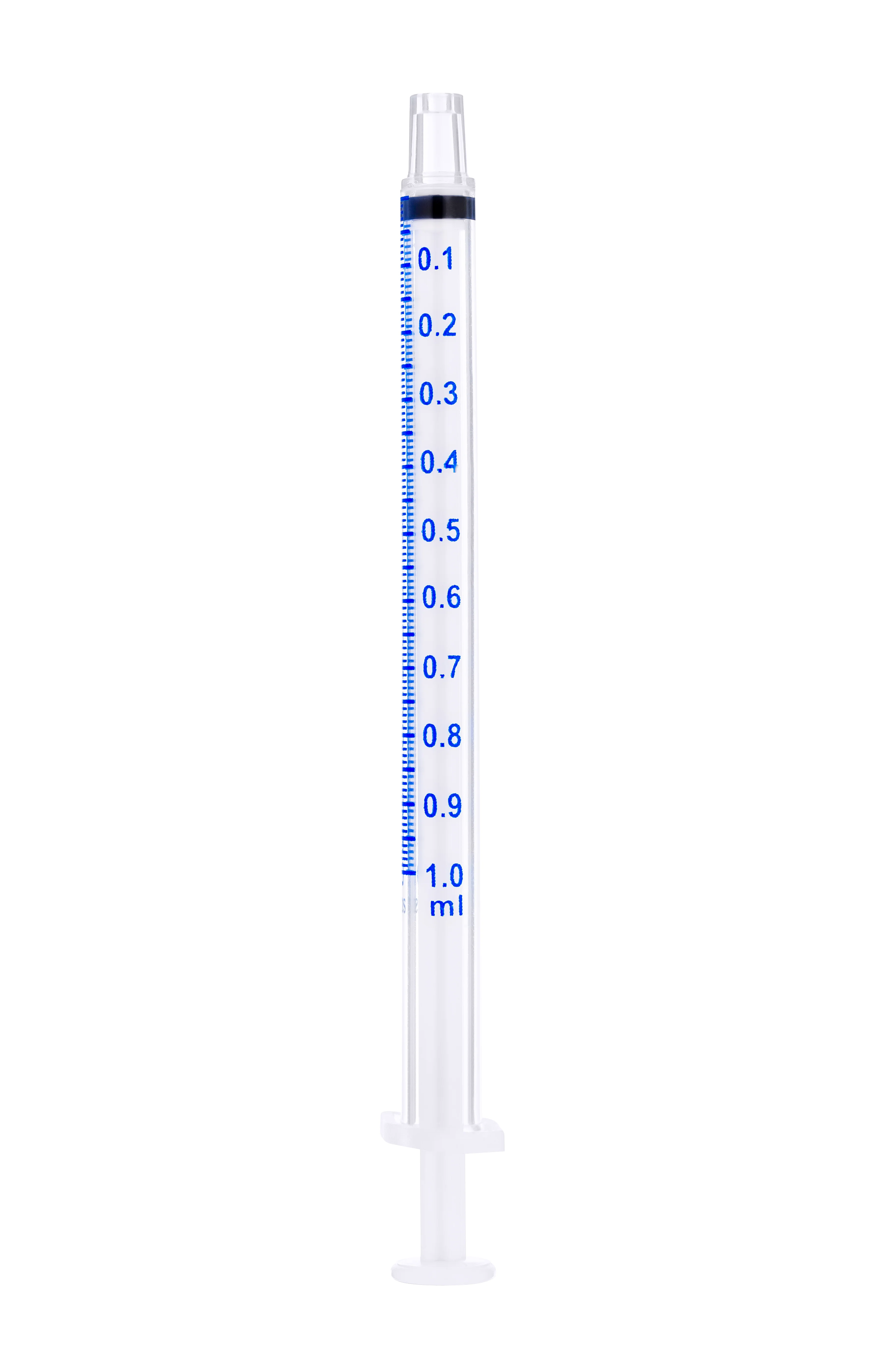 1ml SOL-M™ Oral Syringe w/ Tip Cap, Clear Barrel, White Plunger - Box 100