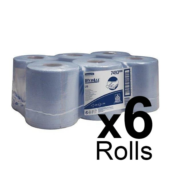 Wypall Centre Feed Blue 7493 1ply - 525 Sheets - Case of 6