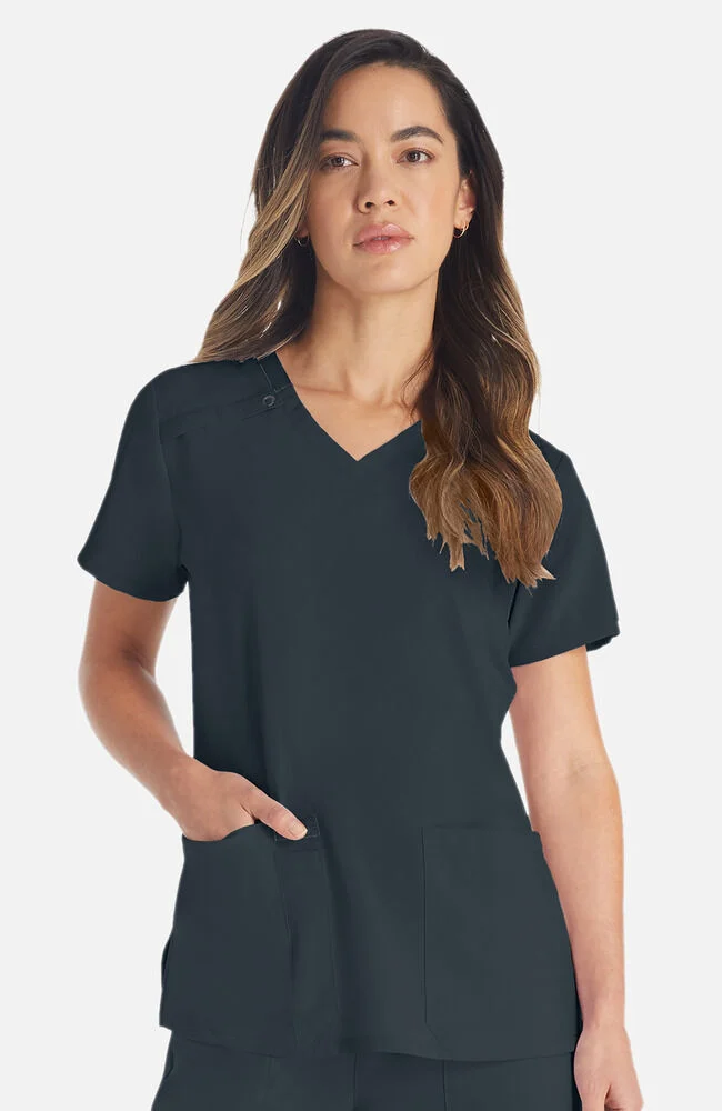 2-Pocket Utility V-Neck Scrub Top