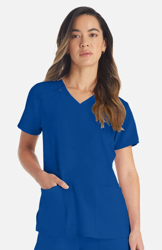 2-Pocket Utility V-Neck Scrub Top - Image 2