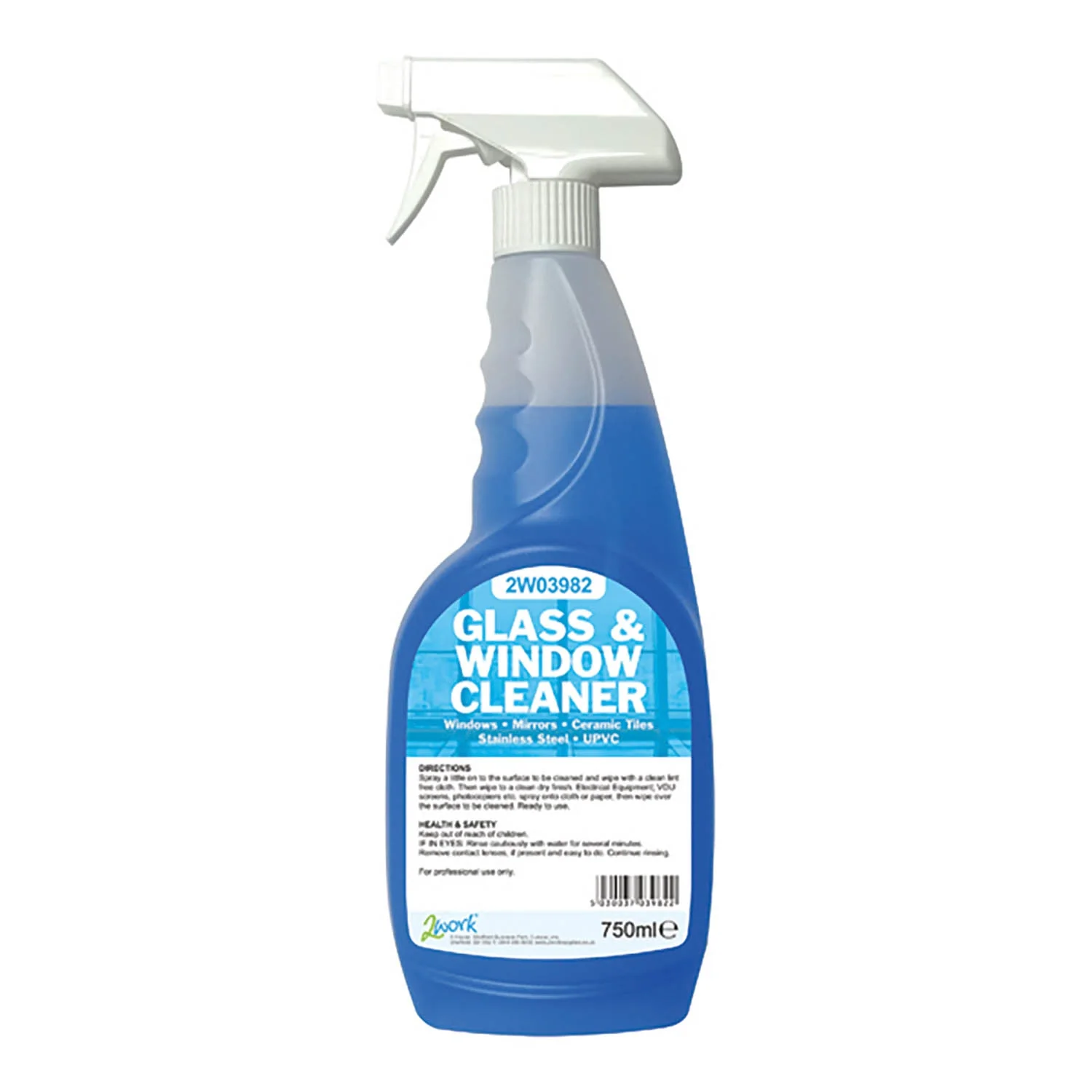 2Work Glass and Window Cleaner Trigger Spray 750ml