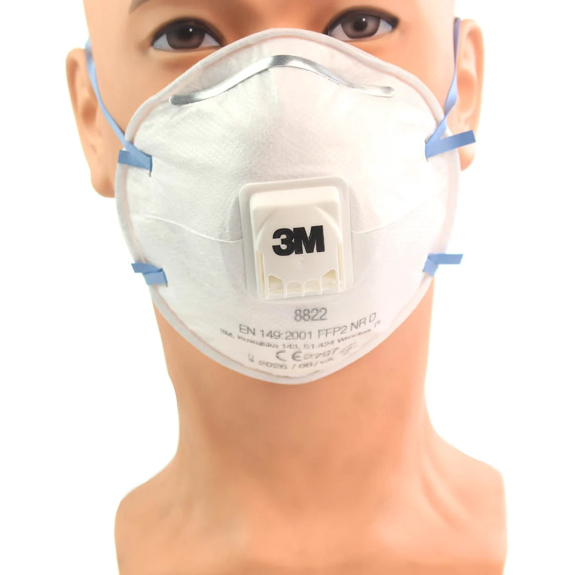 3M™ Disposable Respirator Face Mask FFP2 - 8822 - Box of 10 - Image 2