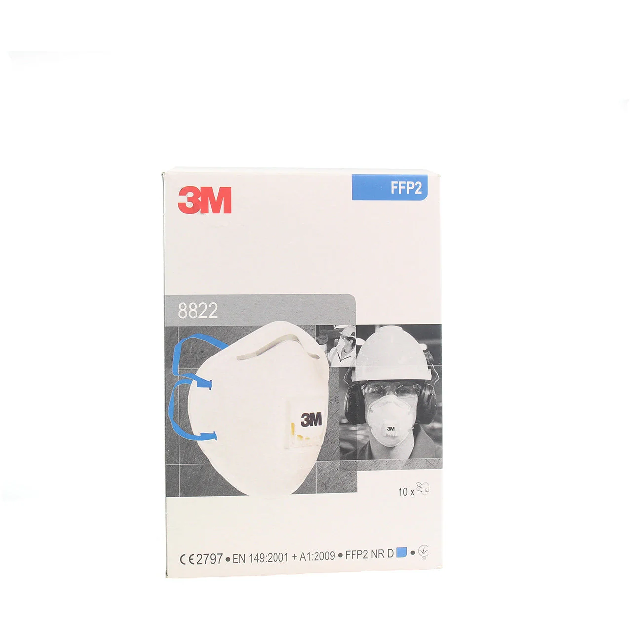 3M™ Disposable Respirator Face Mask FFP2 - 8822 - Box of 10 - Image 4