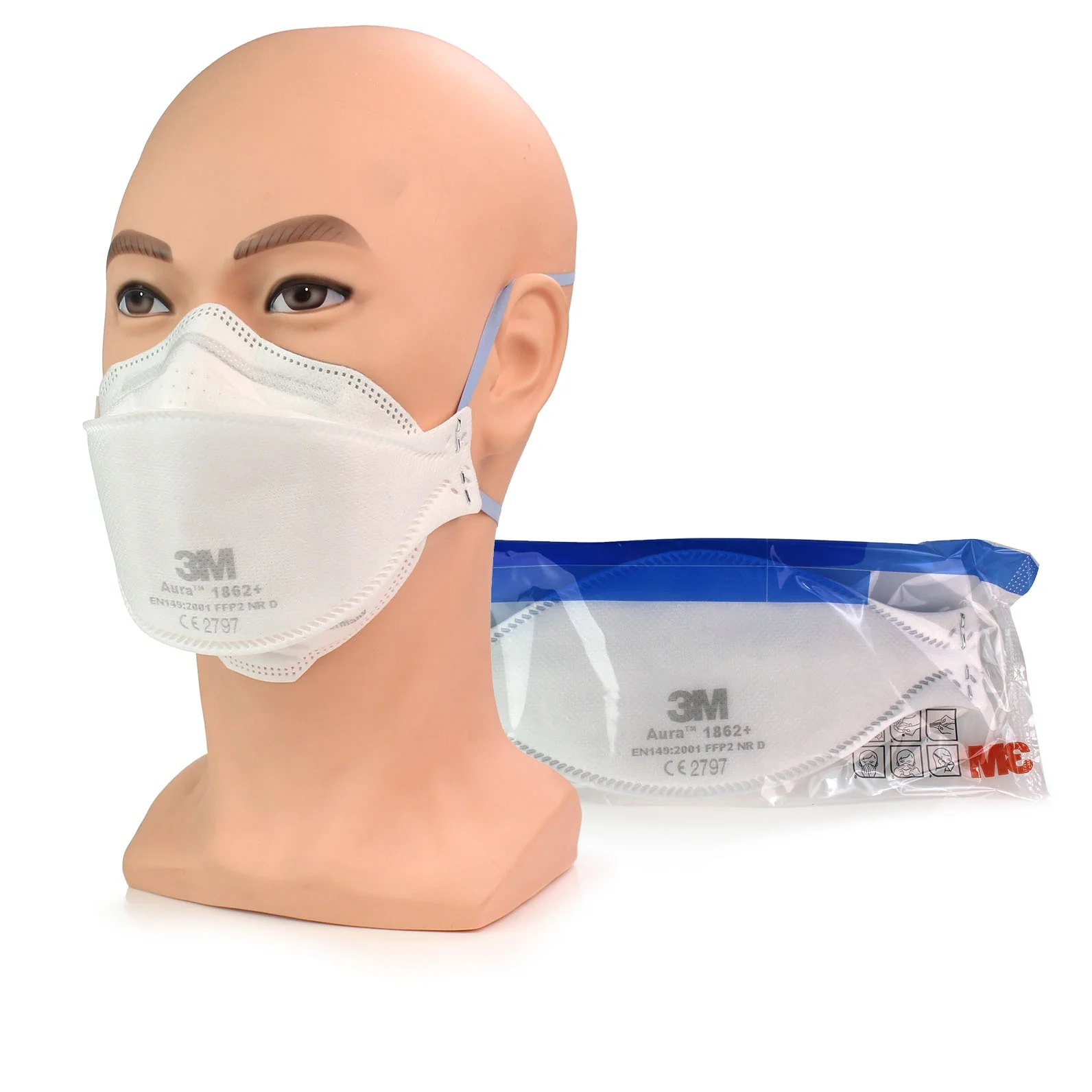 3M™ 1862+  Aura™ FFP2 [+IIR] Healthcare Respirator Mask x 20 - Image 8