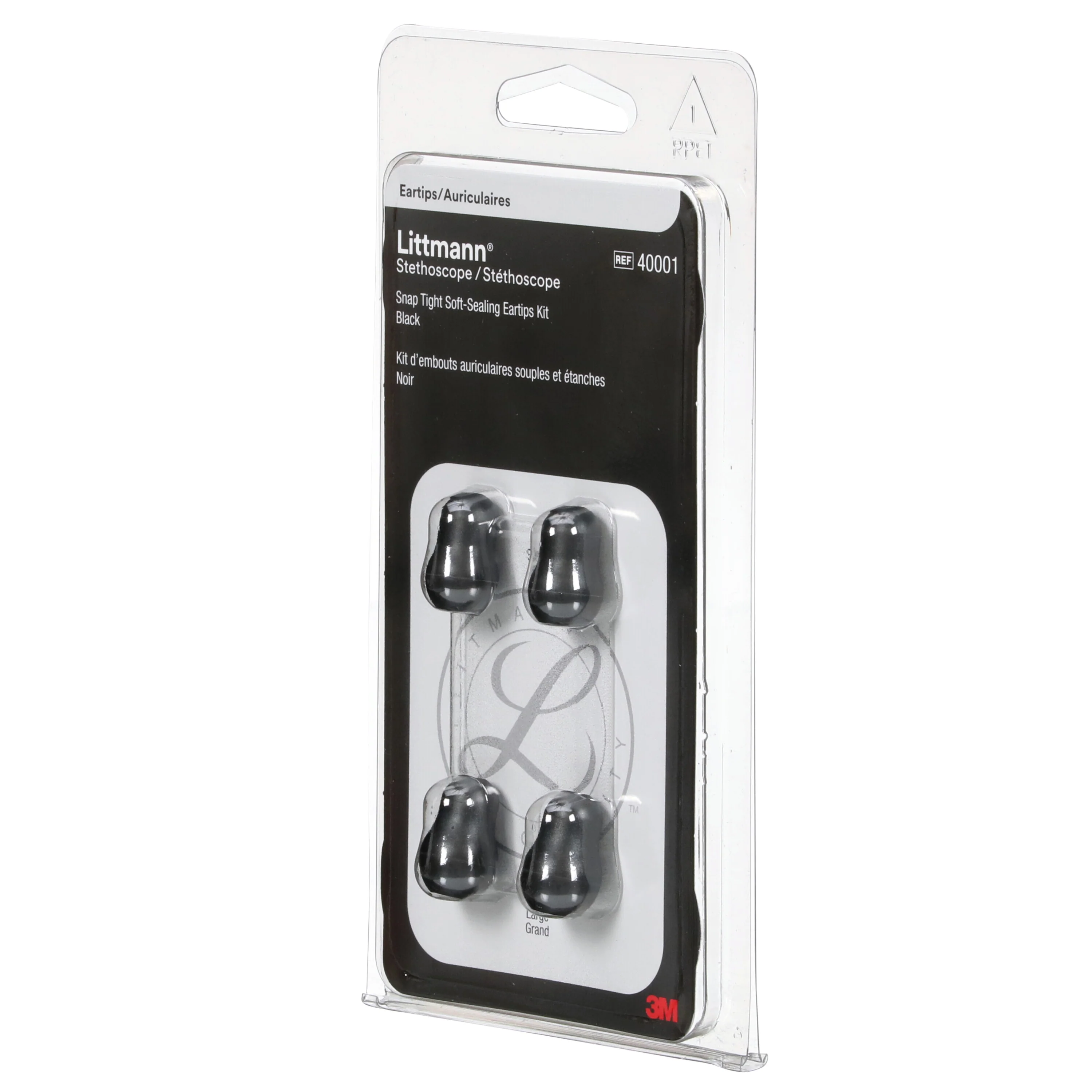 Littmann Snap Tight Soft-Sealing Eartips, Black Small & Large - Image 3