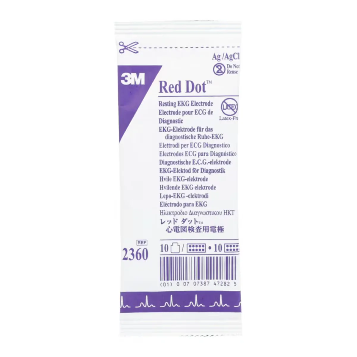 3M Red Dot ECG Adult Monitoring Electrodes - Pack of 100 - Image 2