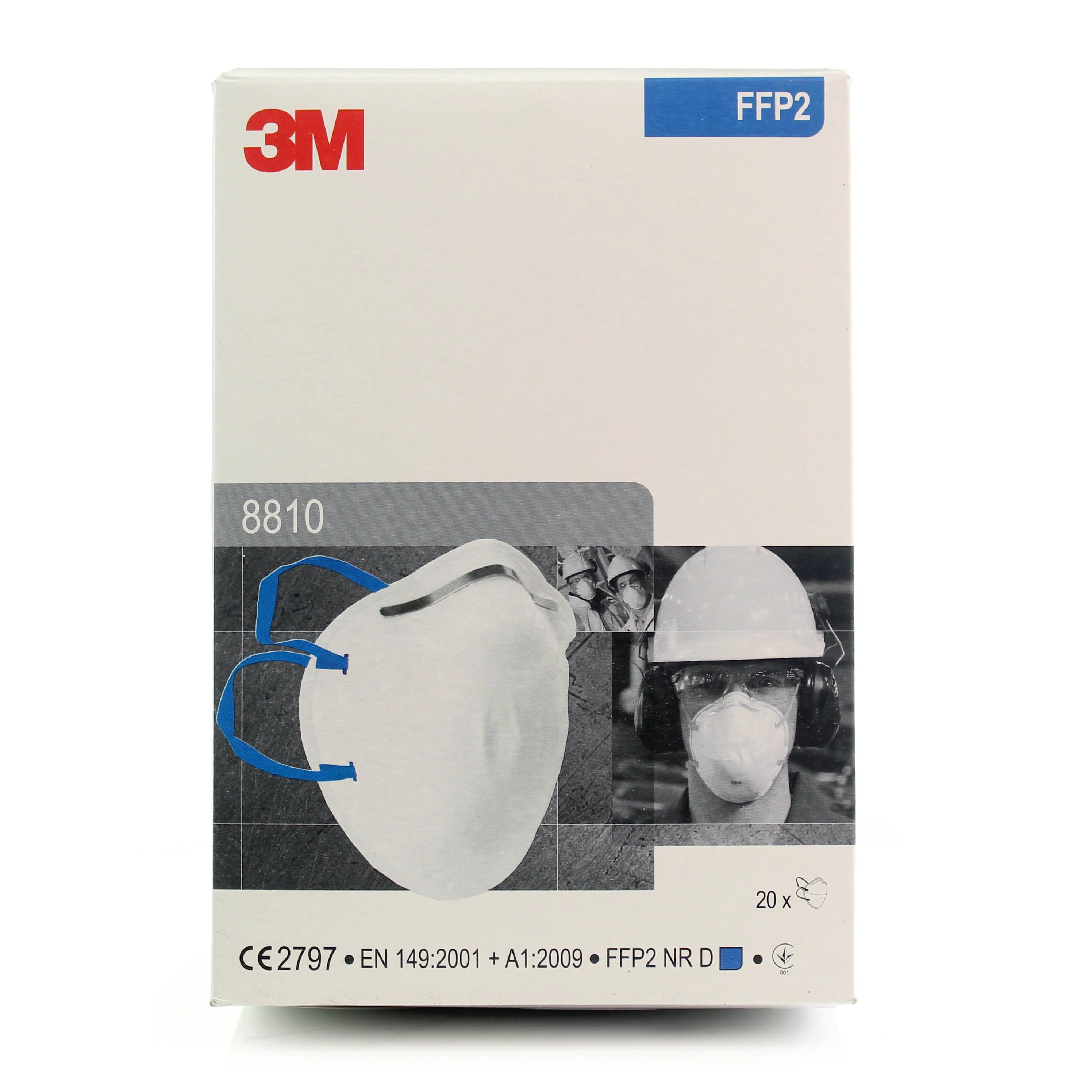 3M™ Particulate Respirator Face Mask FFP2 Unvalved - 8810 - Box of 20 - Image 3