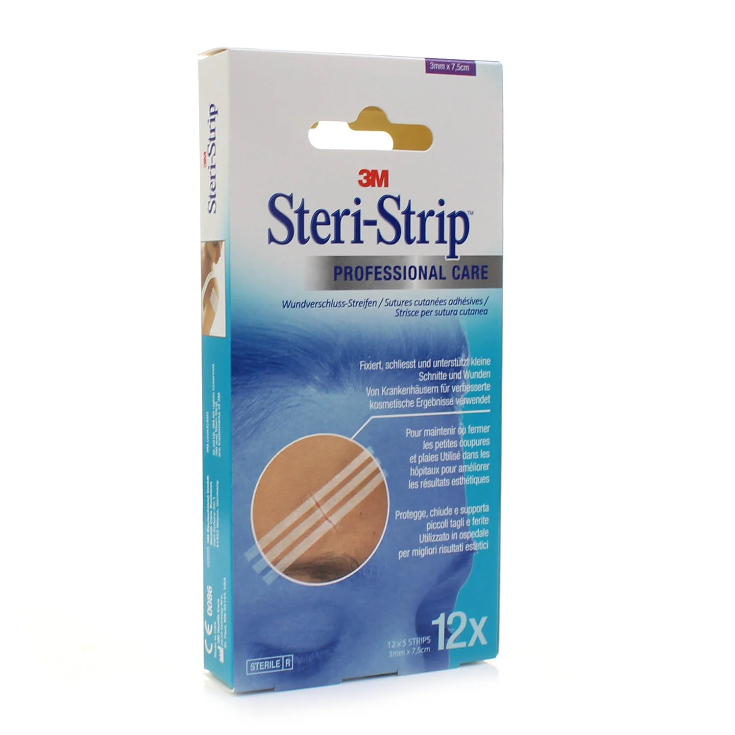 3M Steri Strips GP40 3mm x 75mm - Pack of 60 (12 x 5)