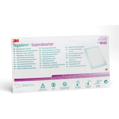 3M™ Tegaderm Superabsorber Dressing Box of 10 - 10 x 20cm