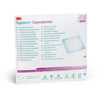 3M Tegaderm™ Superabsorber Dressing - 10 x 10cm - Box of 10