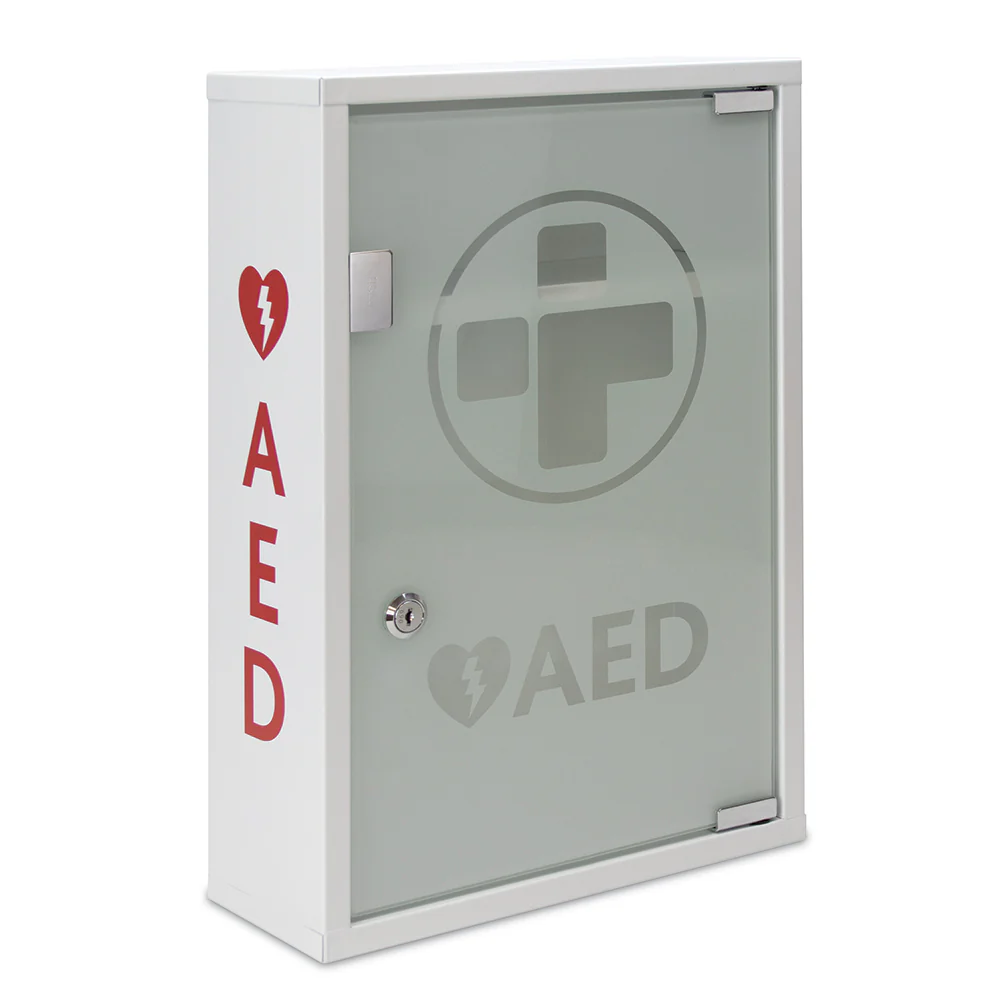 AED Metal Wall Cabinet with Glass Door - Lockable/Unalarmed (Large) - Image 3