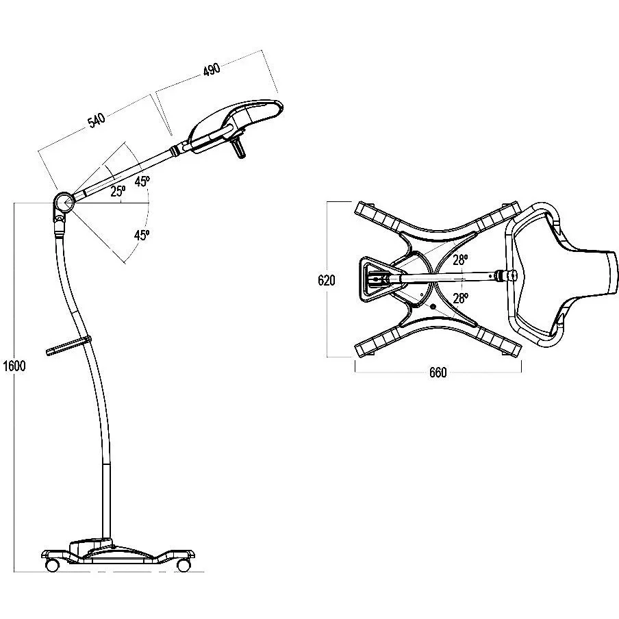 Aim-HI 700 LED Floor Examination Light - Image 2