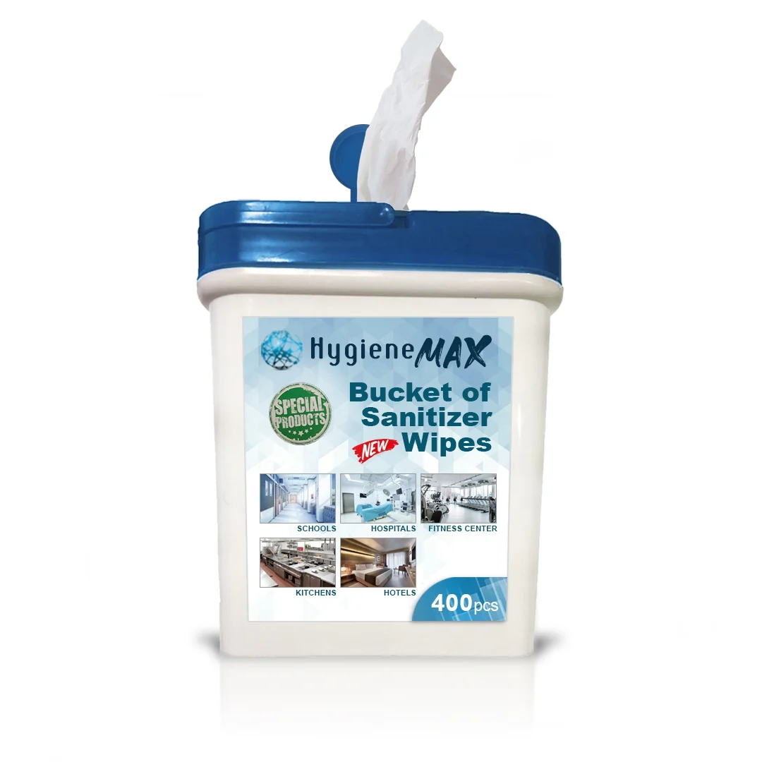 Hygiene Bucket & Alcohol Wipes 75% - 400 Wipes (EN1500)