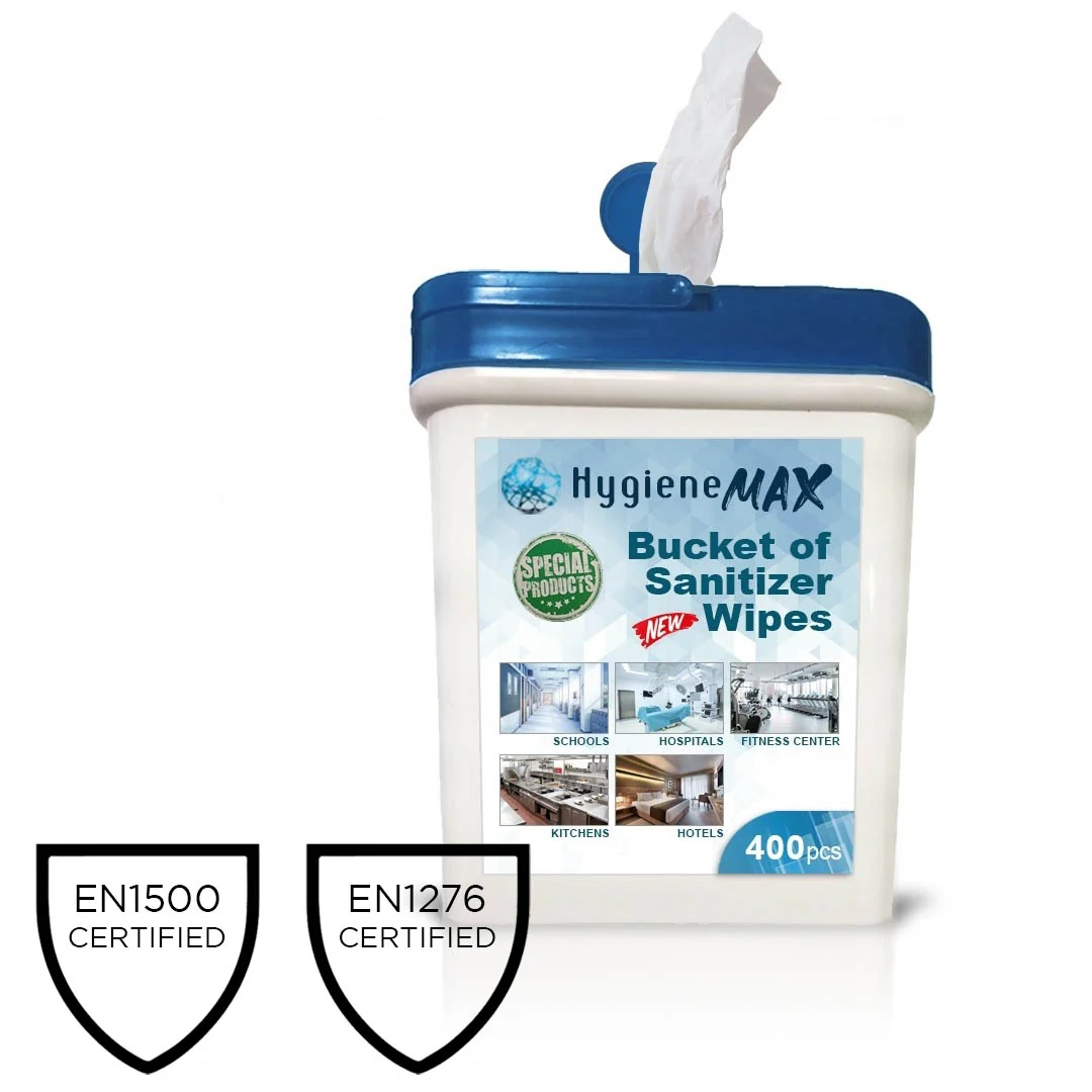 Hygiene Bucket & Alcohol Wipes 75% - 400 Wipes (EN1500) - Image 2