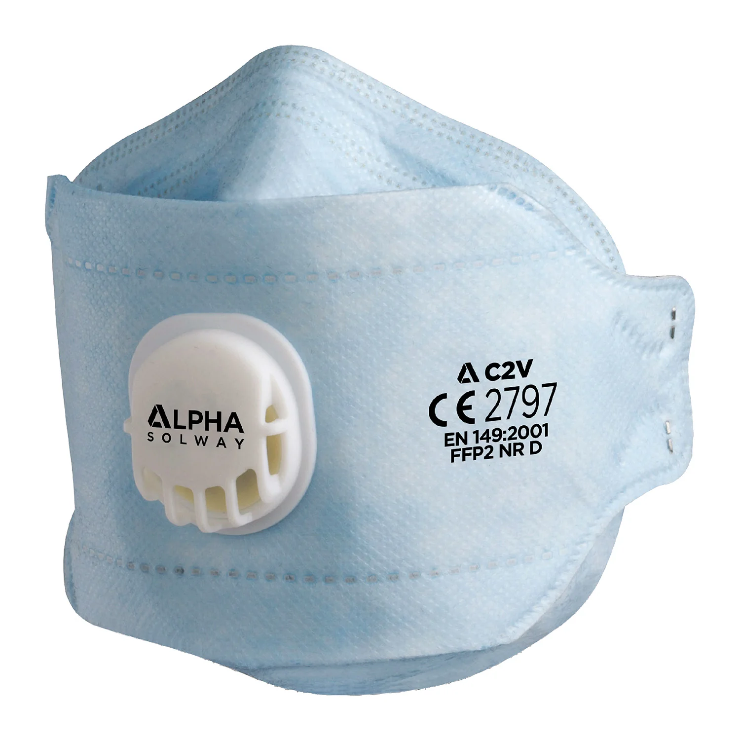 Alpha Solway FFP2 Face Masks Valved - Box of 20 [Not Reuseable] - Image 2