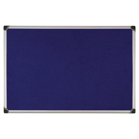 Aluminium Framed Fabric Notice Board 900mm X 1200mm - Blue