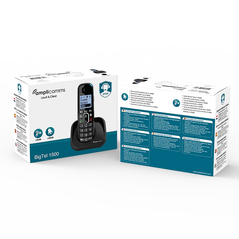 Amplicomms BigTel 1500 Solo Black Solo - Cordless Phone - Image 4