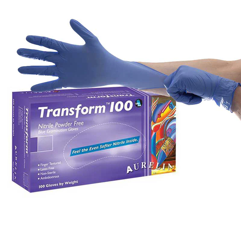 Aurelia ® Transform ® - Thin Powder-Free Nitrile Examination Gloves - XS - x100