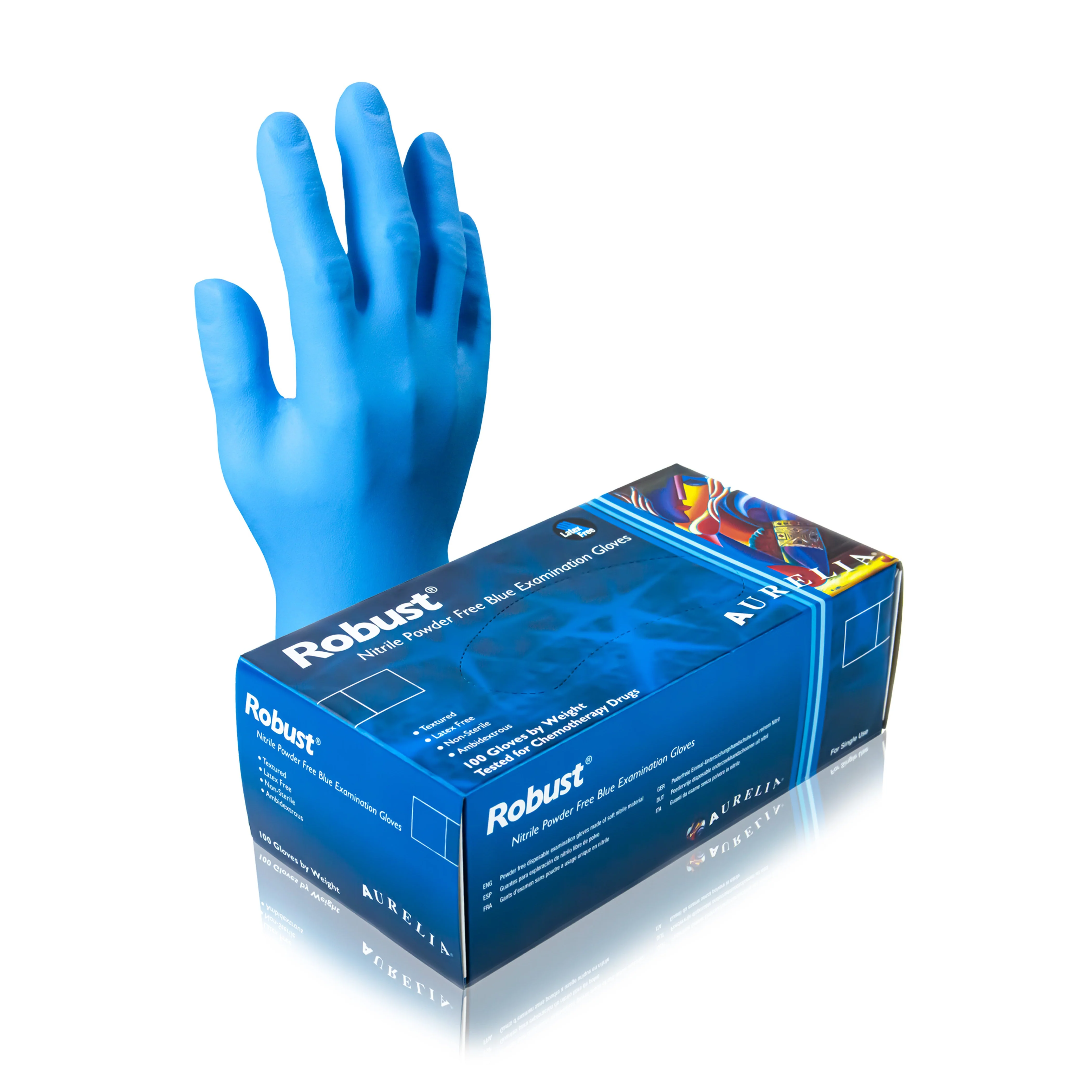 Aurelia Robust Nitrile Powder Free Gloves - Extra Large - Pack of 100