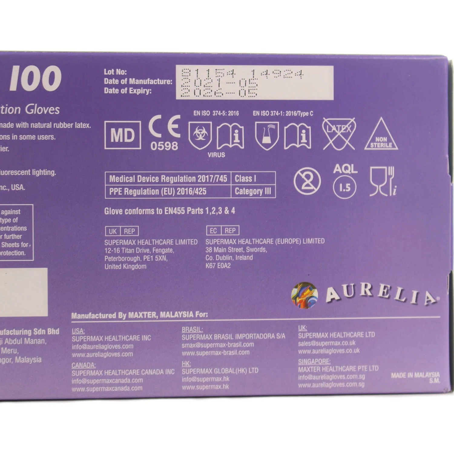 Supermax Aurelia Transform Nitrile Gloves - Pack of 100 - Extra Large - Image 8
