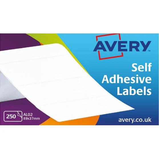 Avery Address Label Rolls 89 X 37mm Pack Of 250
