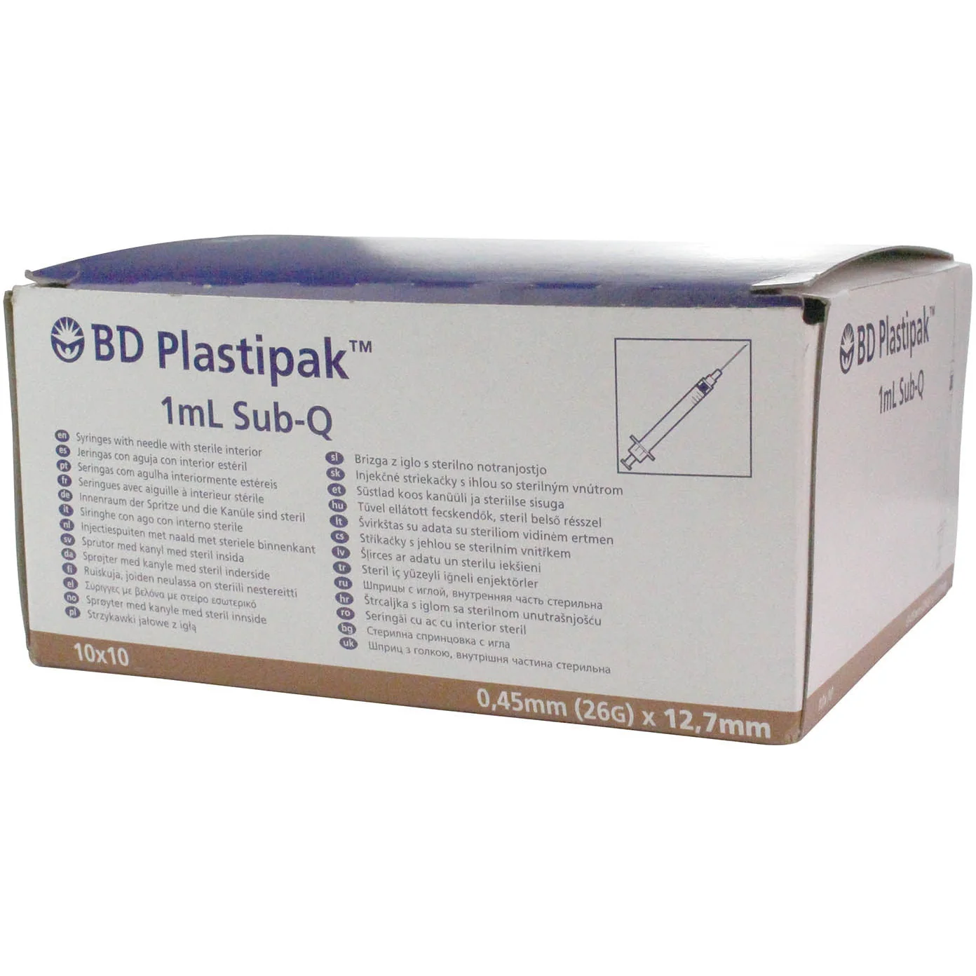 BD Plastipak™ 1 ml Syringe With 26G x 1/2" Needle (12.7mm) - Box of 100 - Image 2