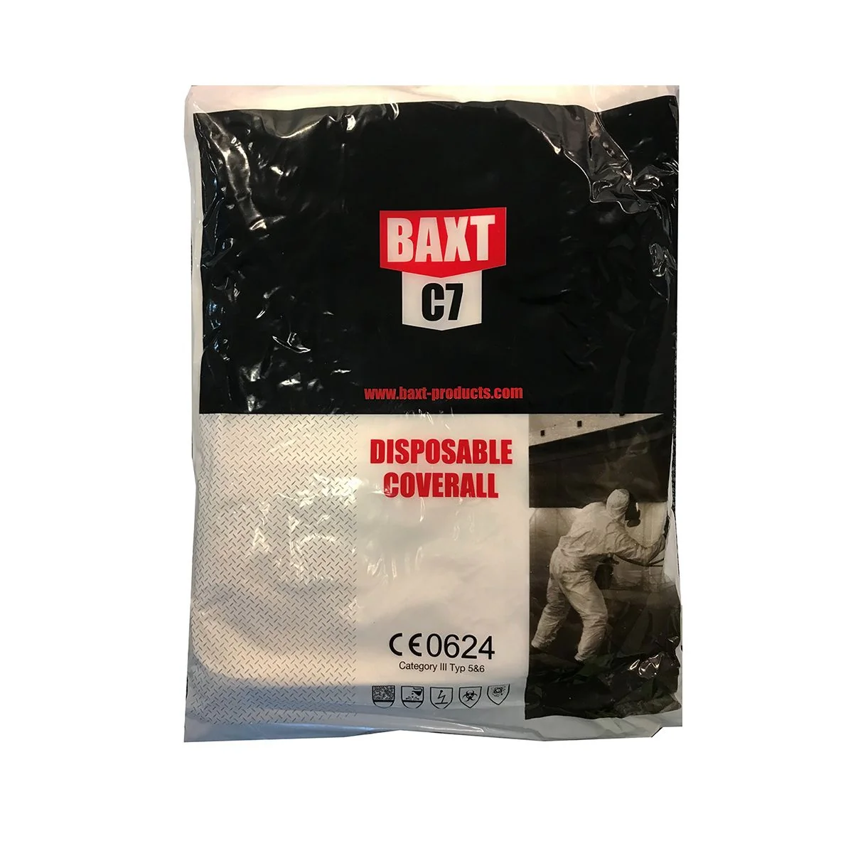 Baxt C7 Disposable Coverall - Size Medium - Image 3