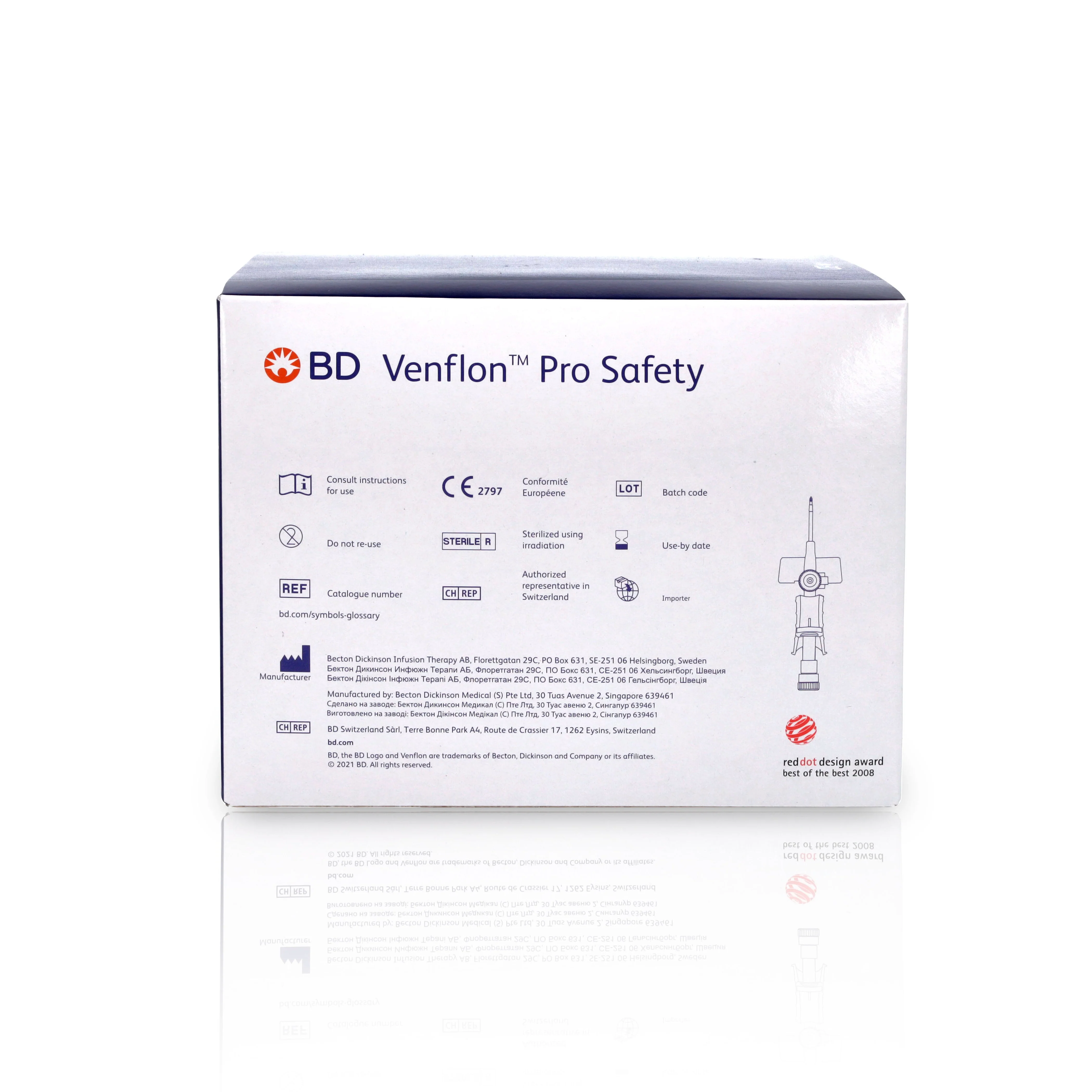 BD Venflon Pro Safety™ 14g x 45mm, Orange - Box of 50 - Image 4