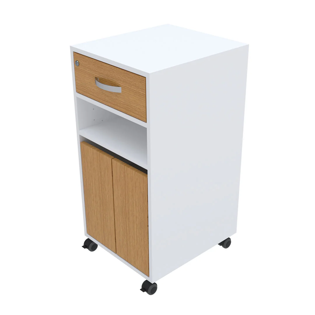 Bedside Locker, Cupboard, Lockable Drawer & Shelf, Cam Lock