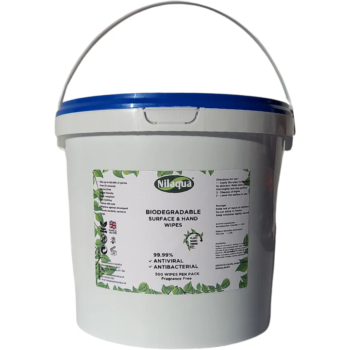 BIODEGRADABLE WIPE BUCKET – 500 PACK