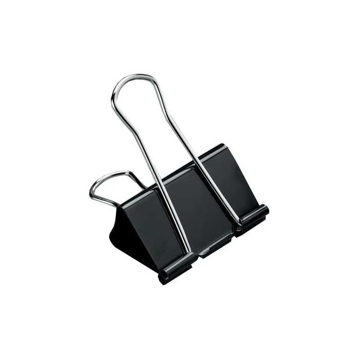 Black Foldback Clips 19mm - Pack of 12