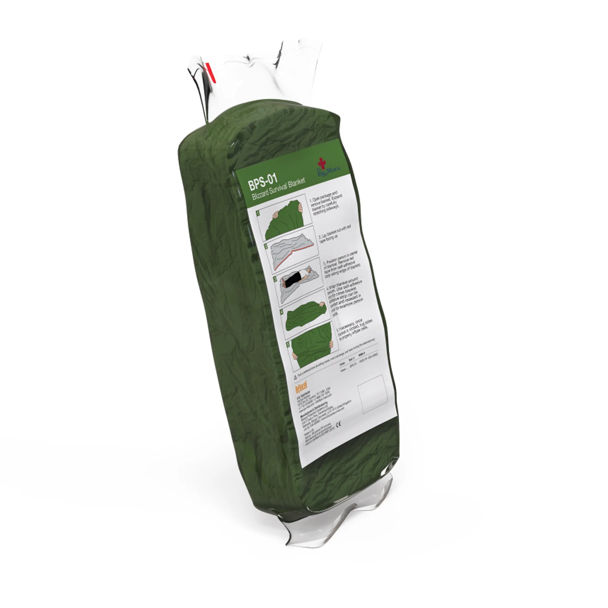 Blizzard 3 Layer Large Trauma Blanket - Green - Image 3