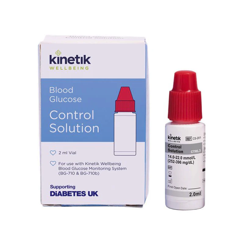 Blood Glucose Control Solution (for BG-710 & BG-710b) - 1 x 2ml vial - Image 2