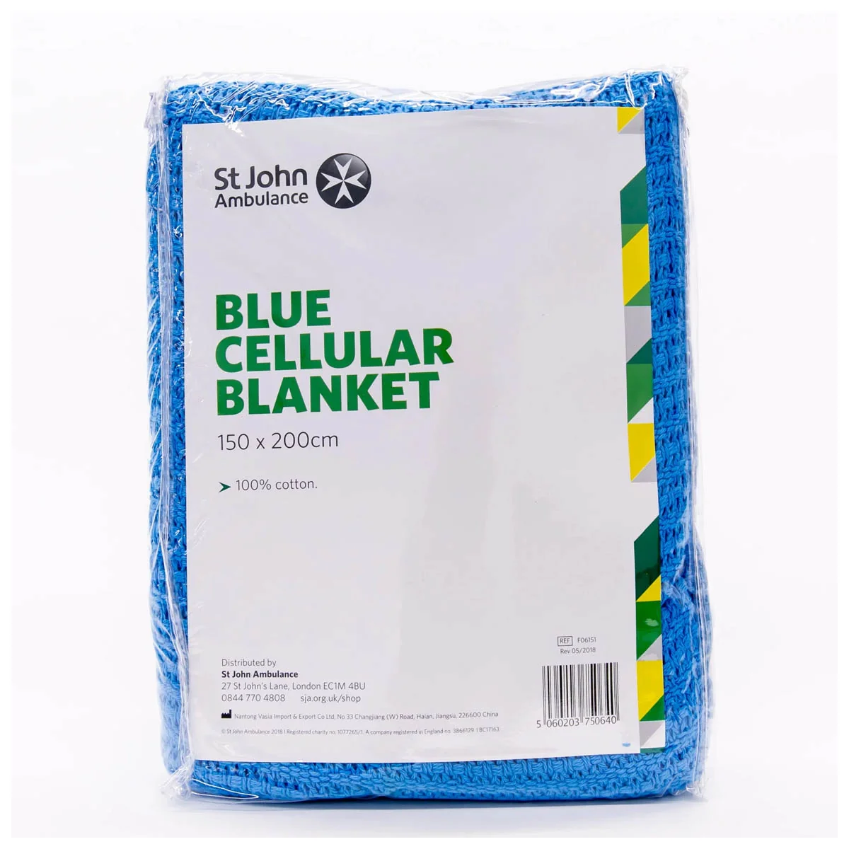 Blue Cotton Cellular Blanket