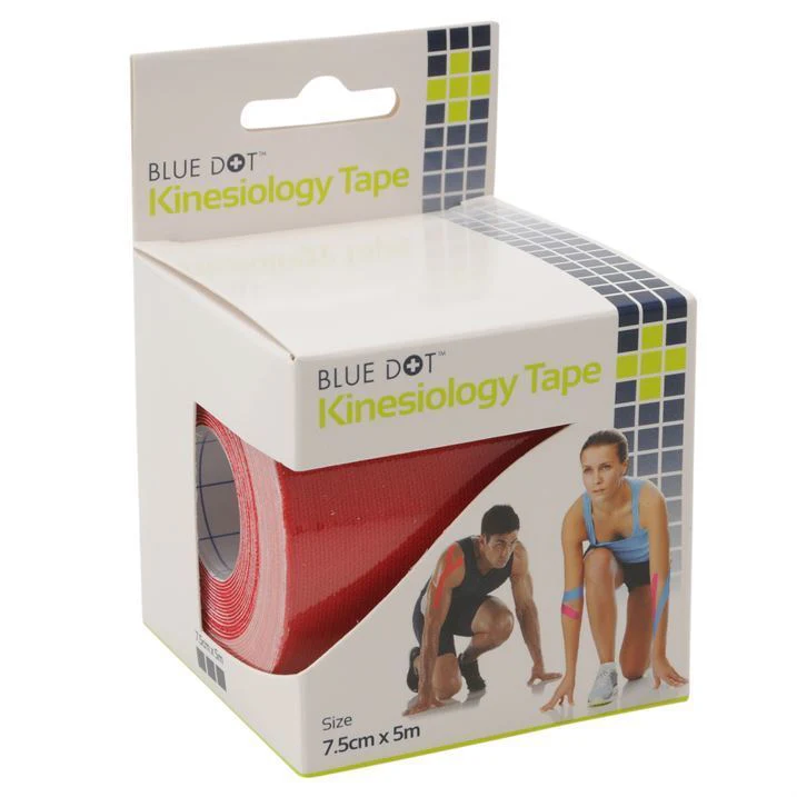 Blue Dot Red Kinesiology Sports Tape 7.5cm x 5m