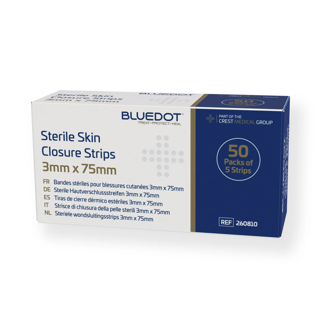 Blue Dot Skin Closure Strips 3mm x 75mm - Pack of 50 (S) - Image 2