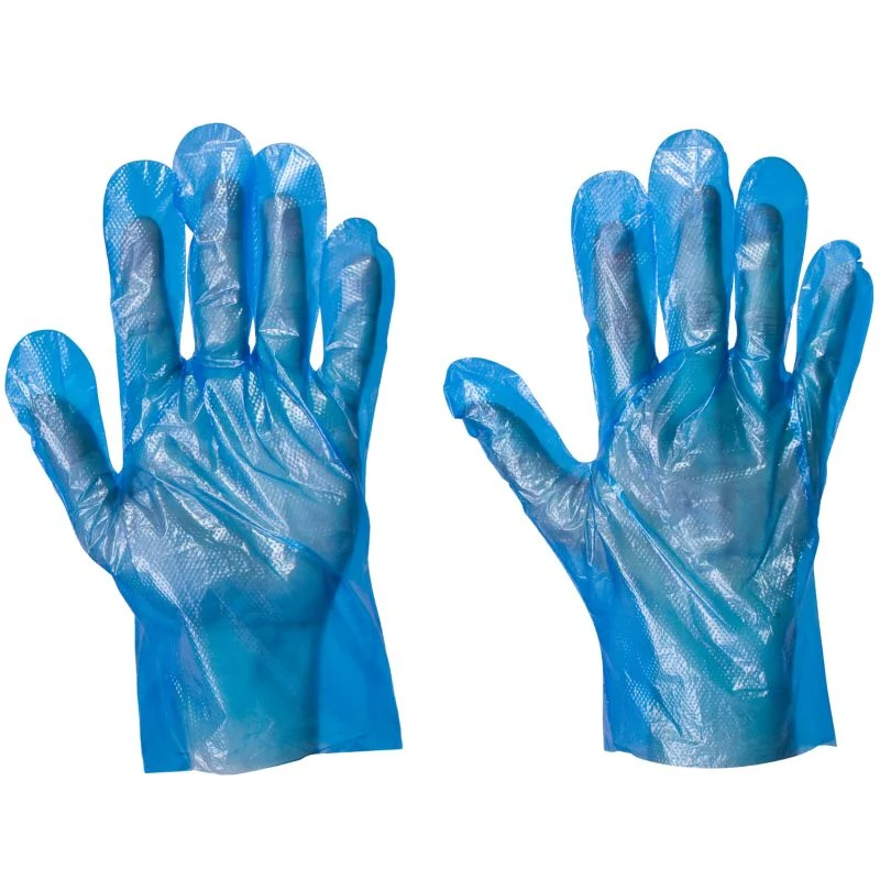 Blue Polythene Powder Free Gloves - Large - Box of 100