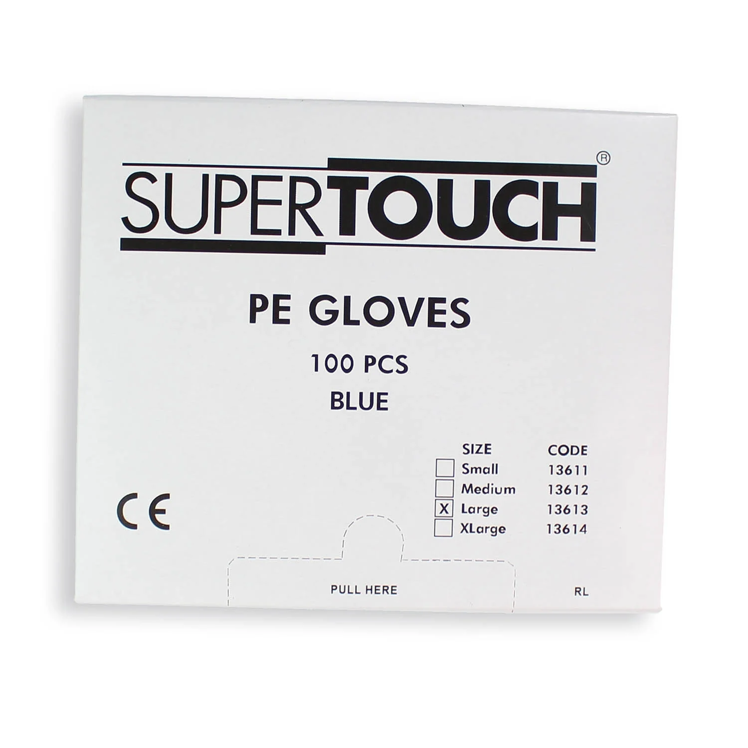 Blue Polythene Powder Free Gloves - Large - Box of 100 - Image 2
