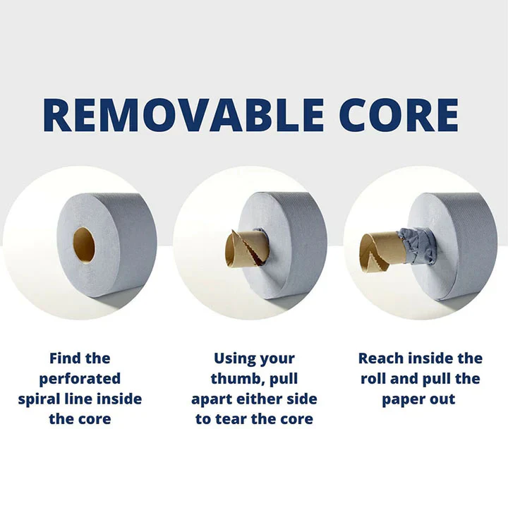 Blue Roll Tissue Centrefeed x 6 Pack - Image 3