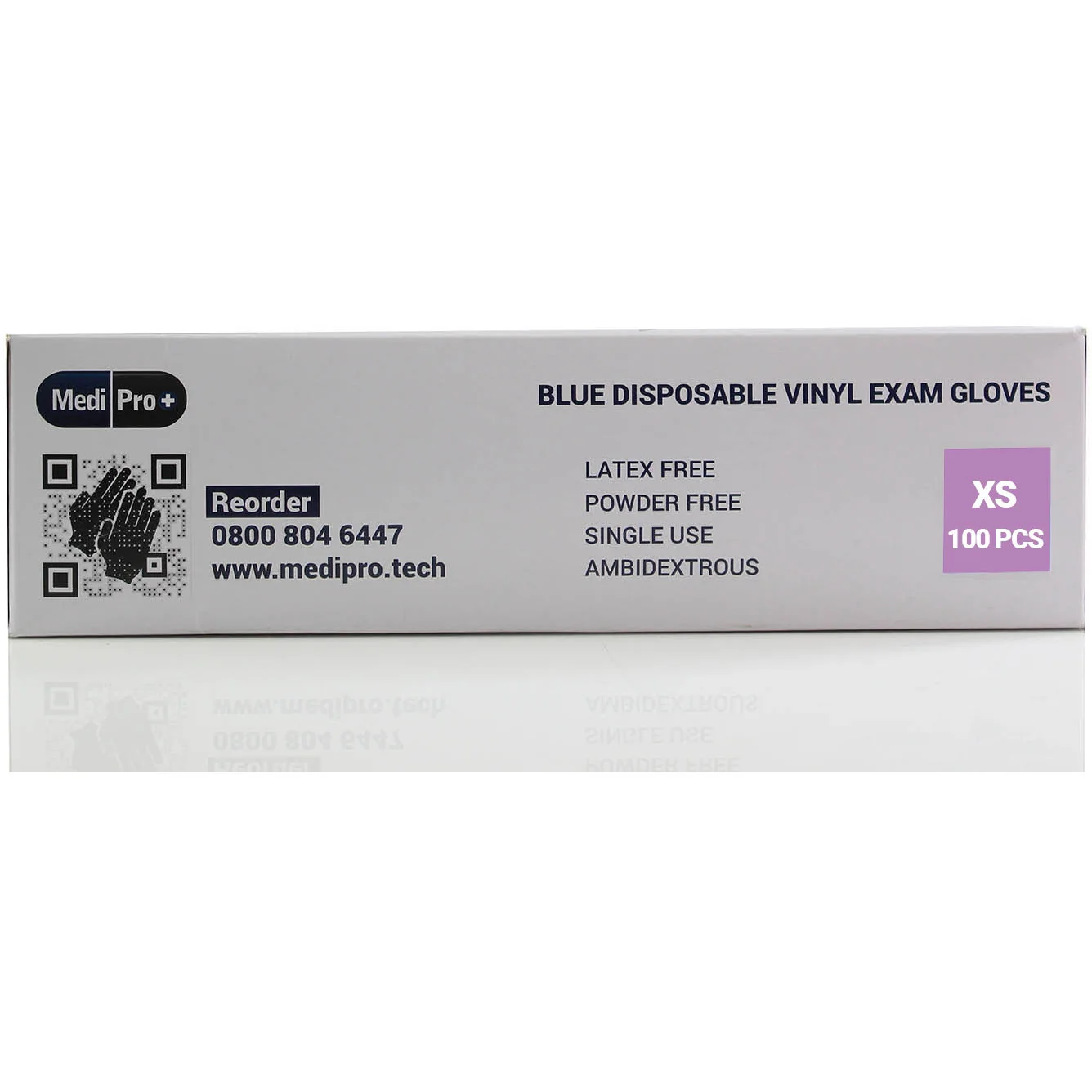 Blue Vinyl Exam Gloves - Cat III PPE Extra Small x 100 - Image 4