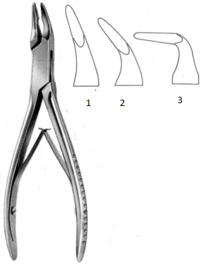 Blumenthal Bone Rongeur Forceps - Medium Bend - 14cm