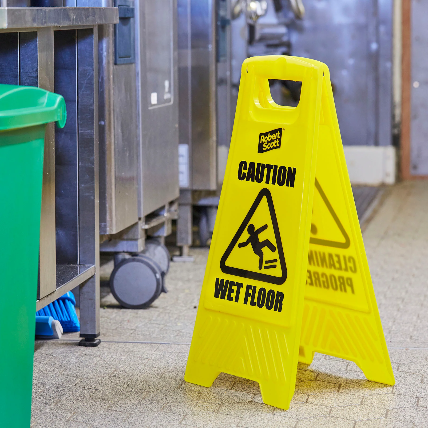 Caution Wet Floor/Cleaning in Progress Sign - Image 3