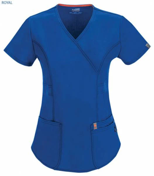 Cherokee Scrubs Mock Wrap Top - Image 2