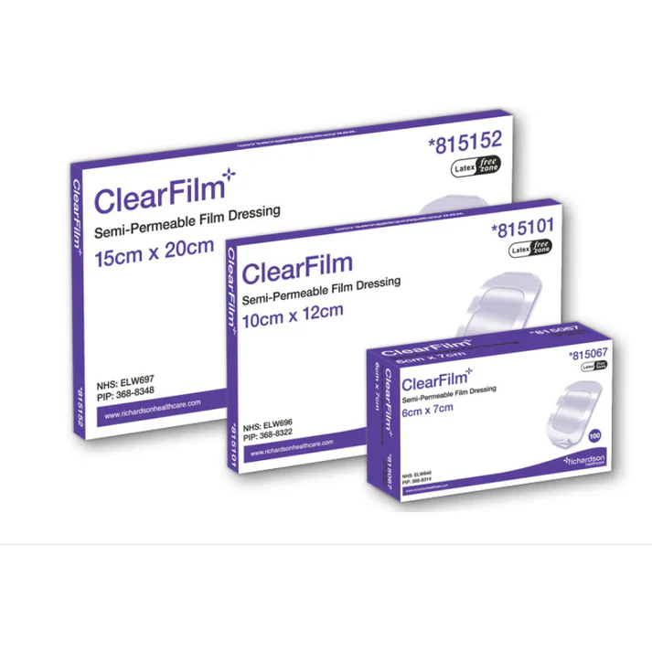 Clear Film Dressing Adhesive Film Sterile - 6x7cm x 100