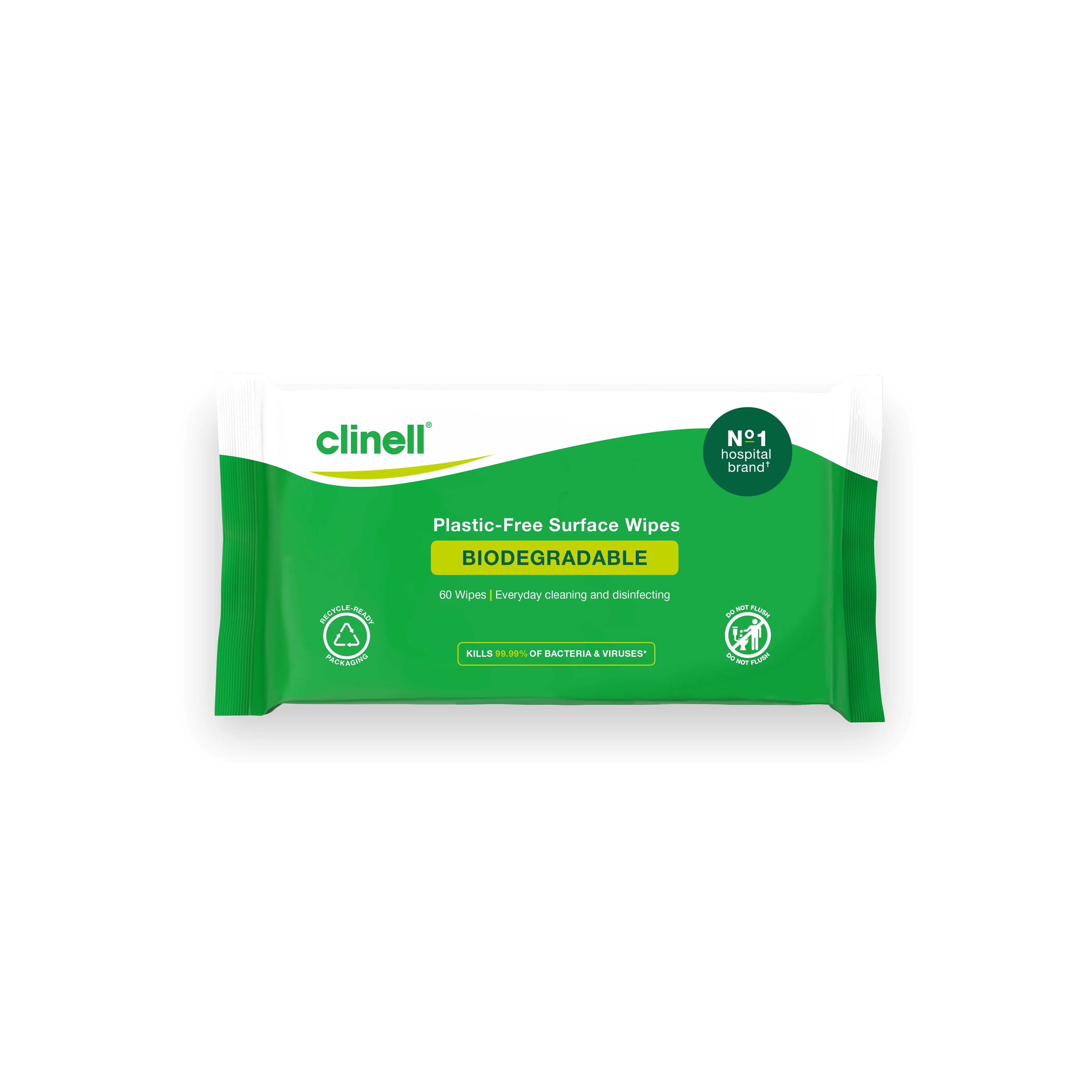 Clinell Universal Wipes (60 Wipes Per Pack) Plastic Free Biodegradable - Image 4