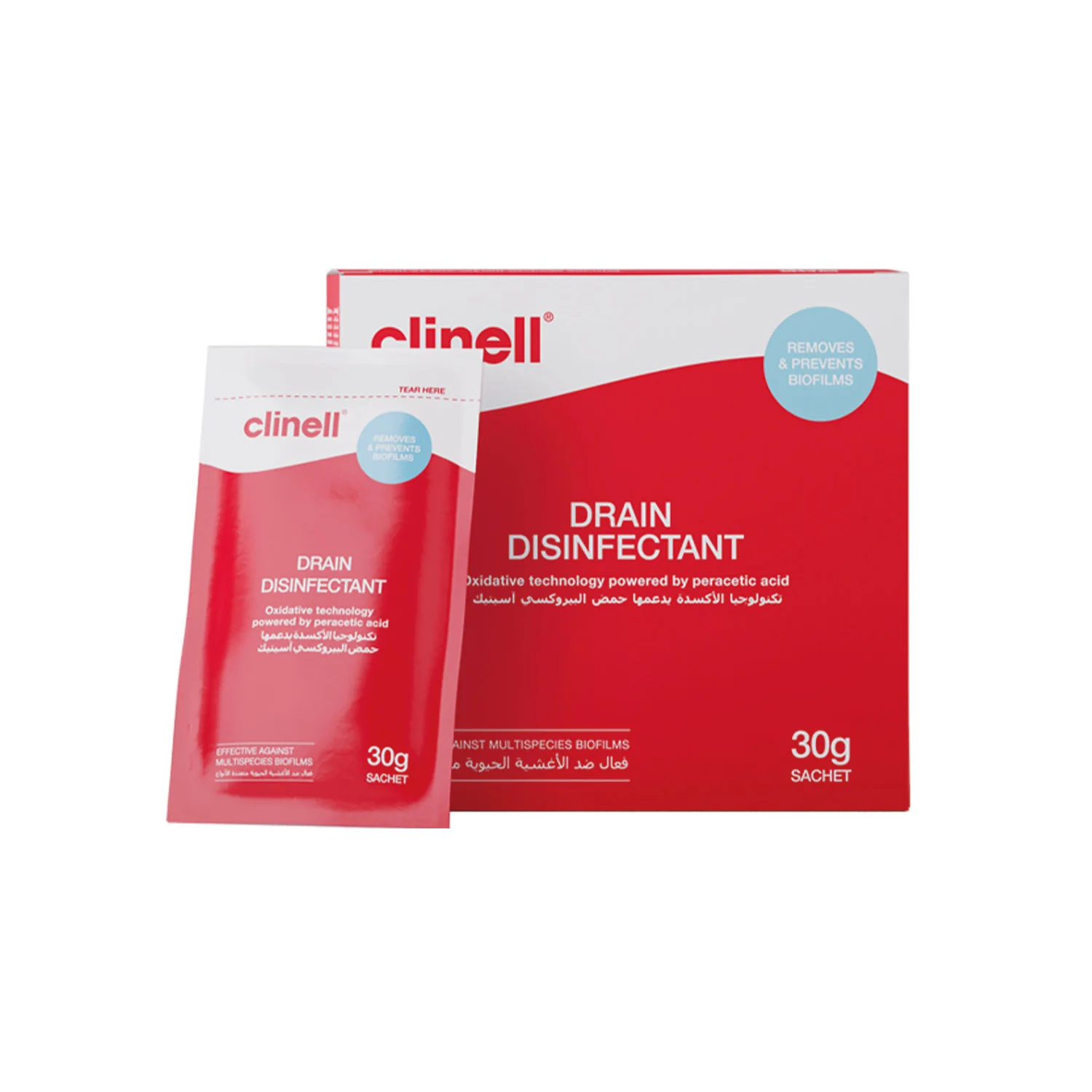 Clinell Drain Disinfectant Sachets (30g) - Box of 24