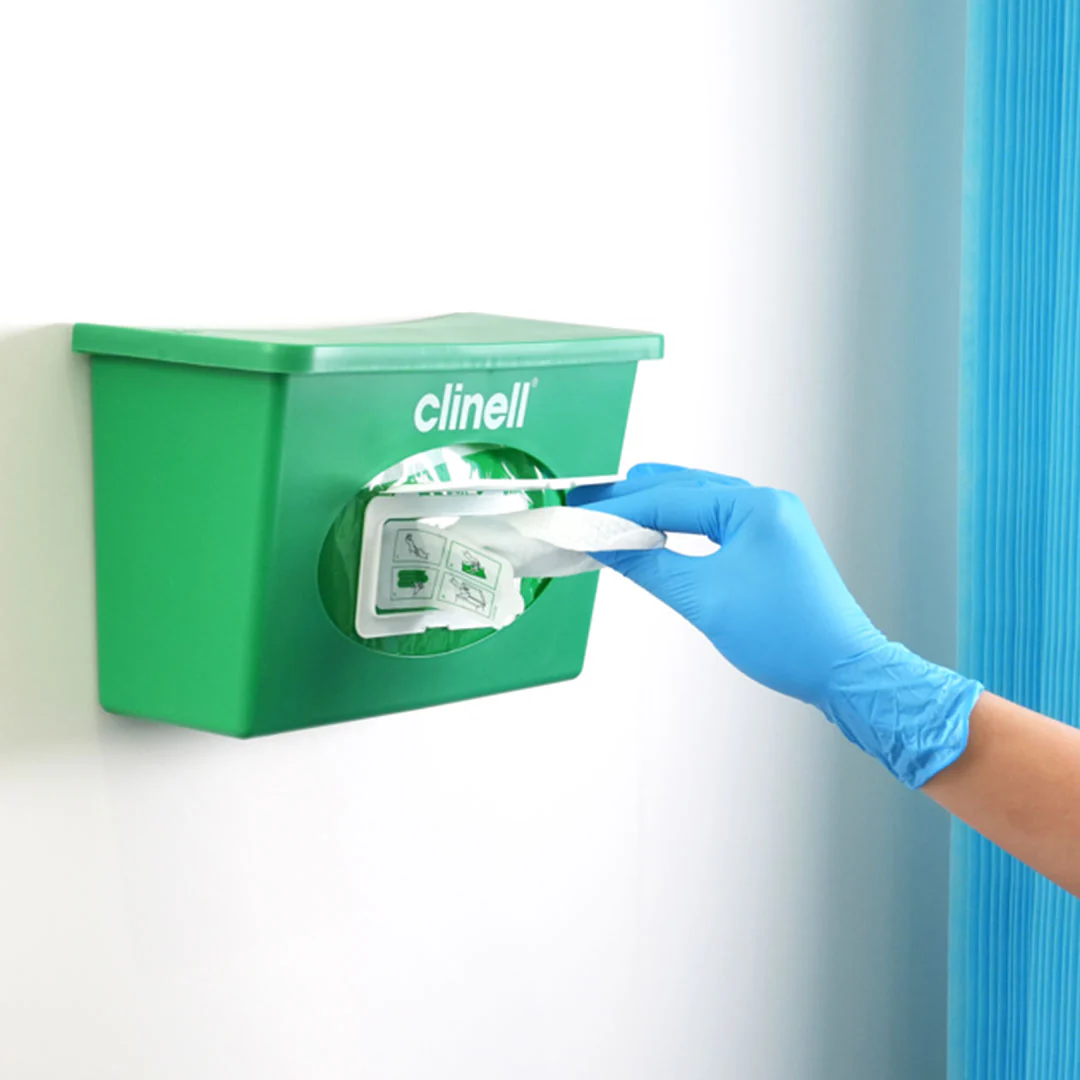 Clinell Universal Wipes Wall Mounted Dispenser - Green - Image 2