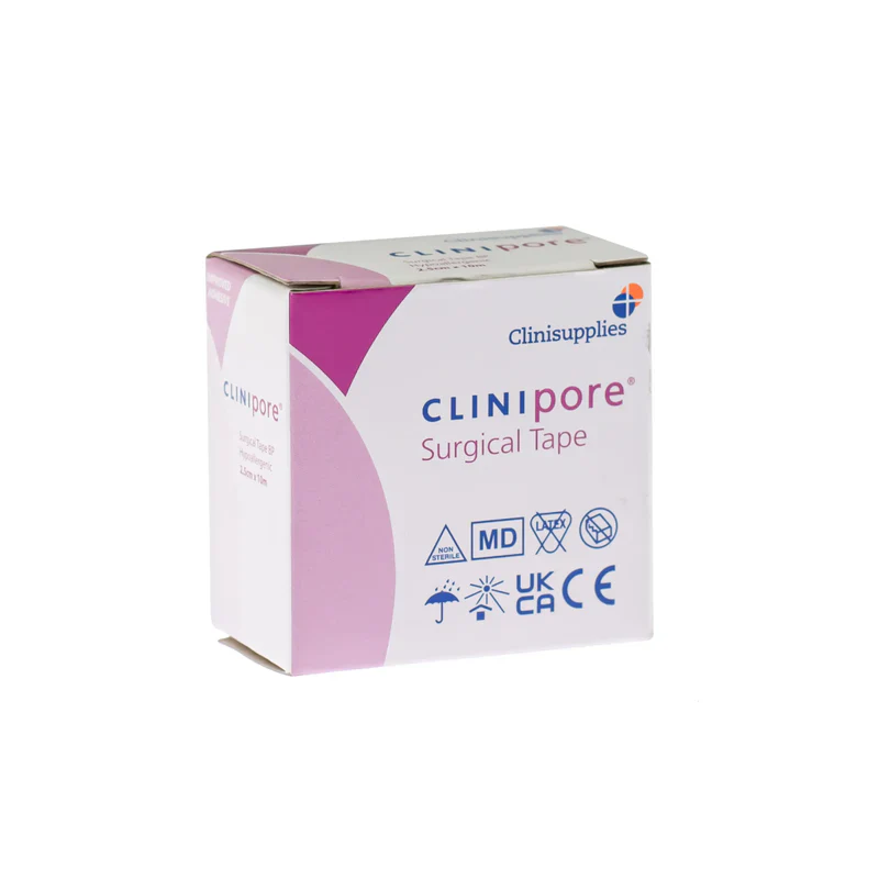 Clinipore Surgical Tape (Permeable Non-Woven Synthetic Adhesive Tape) 2.5cm x 5m - Single - Image 3