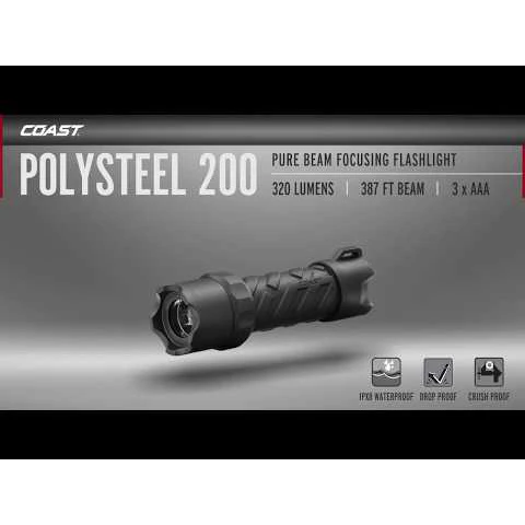 Coast Polysteel 200 Twist-Focusing LED Torch - Image 3